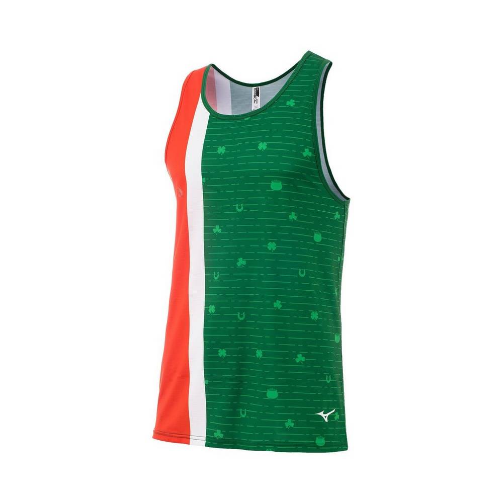 Panske Tank Top Mizuno Printable Zelene Vypredaj PRYK52817